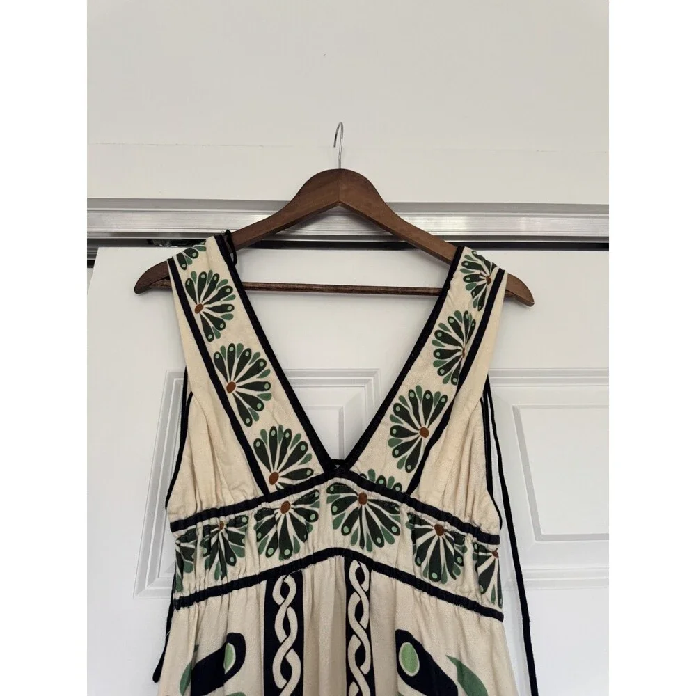 Farm Rio Womens Green M Sleeveless Beach Summer Maxi Florejo Dress Everyday - Picture 2 of 8